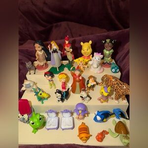 Disney Assorted Figures, Sleeping Beauty Nemo Snow White Tangled. Lot Of 28